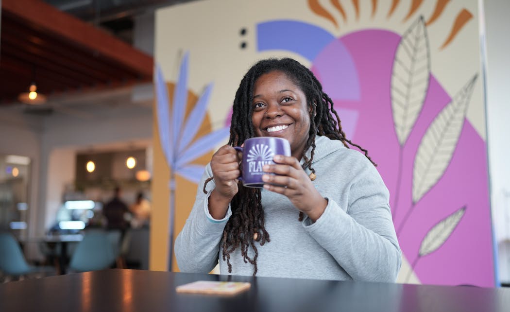 Shaunie Grigsby, owner of Flava Coffee and Cafe in St. Paul.