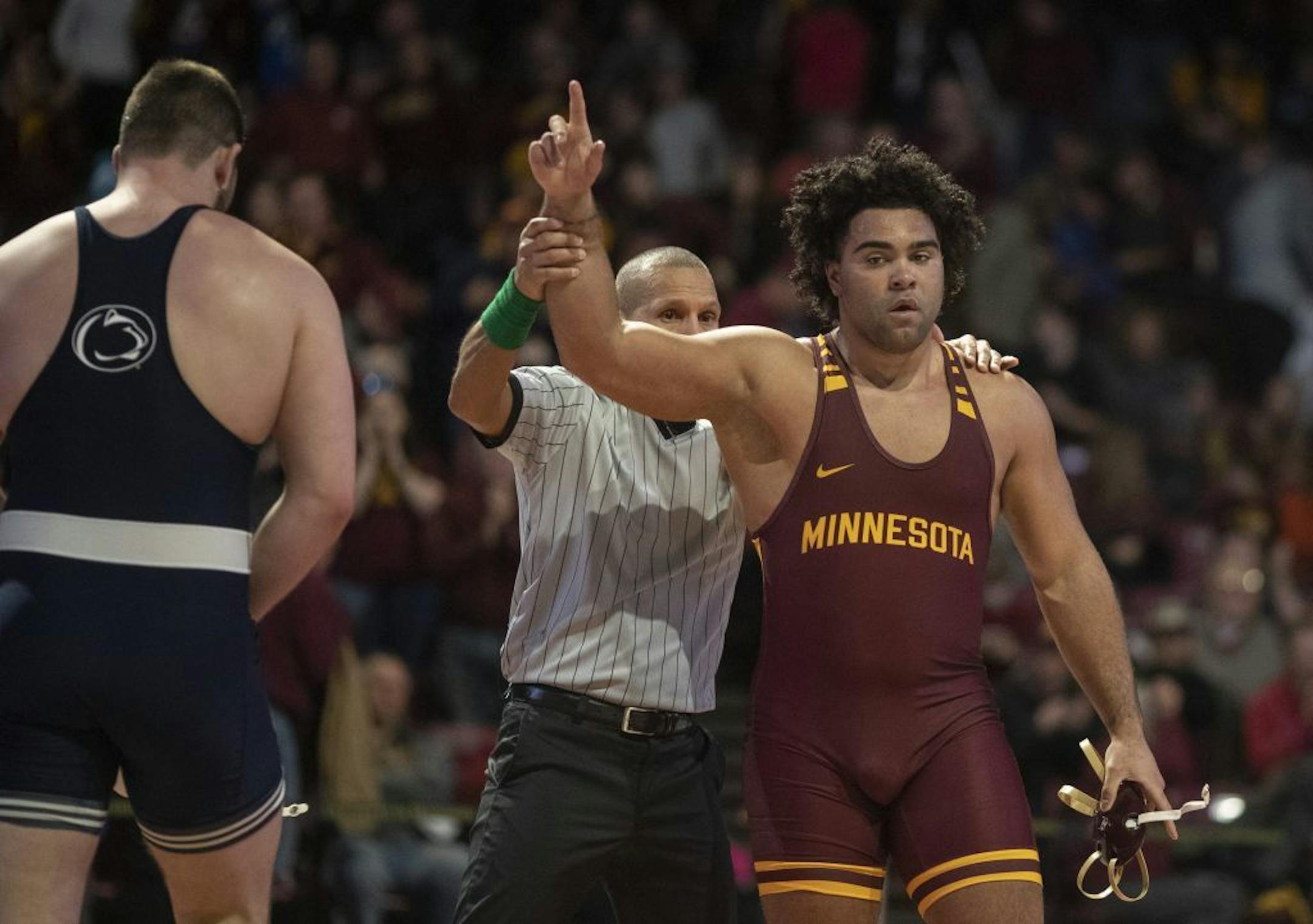 Heavyweight wrester Gable Steveson has stayed in school while getting ready to compete for a spot in the Olympics.