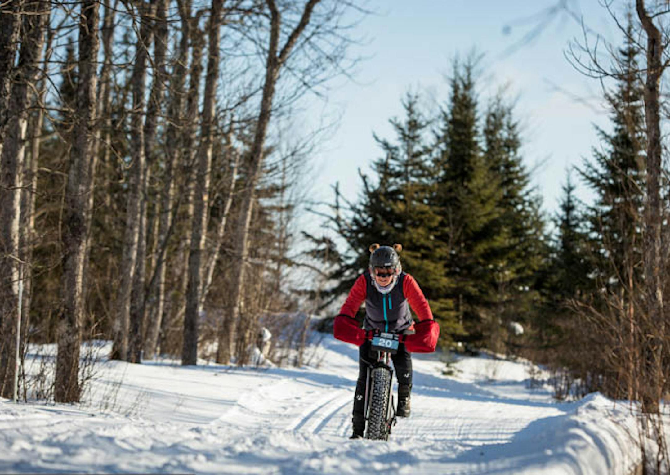 Fatbike riding at the Norpine Fat Bike Classic in January 2017.