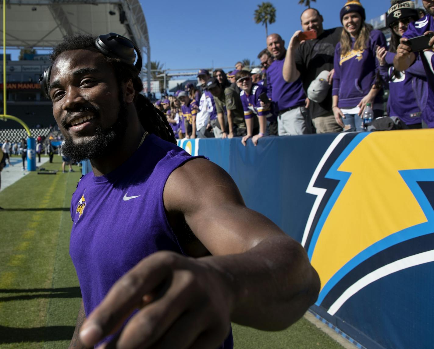 Minnesota Vikings running back Dalvin Cook during warm ups.