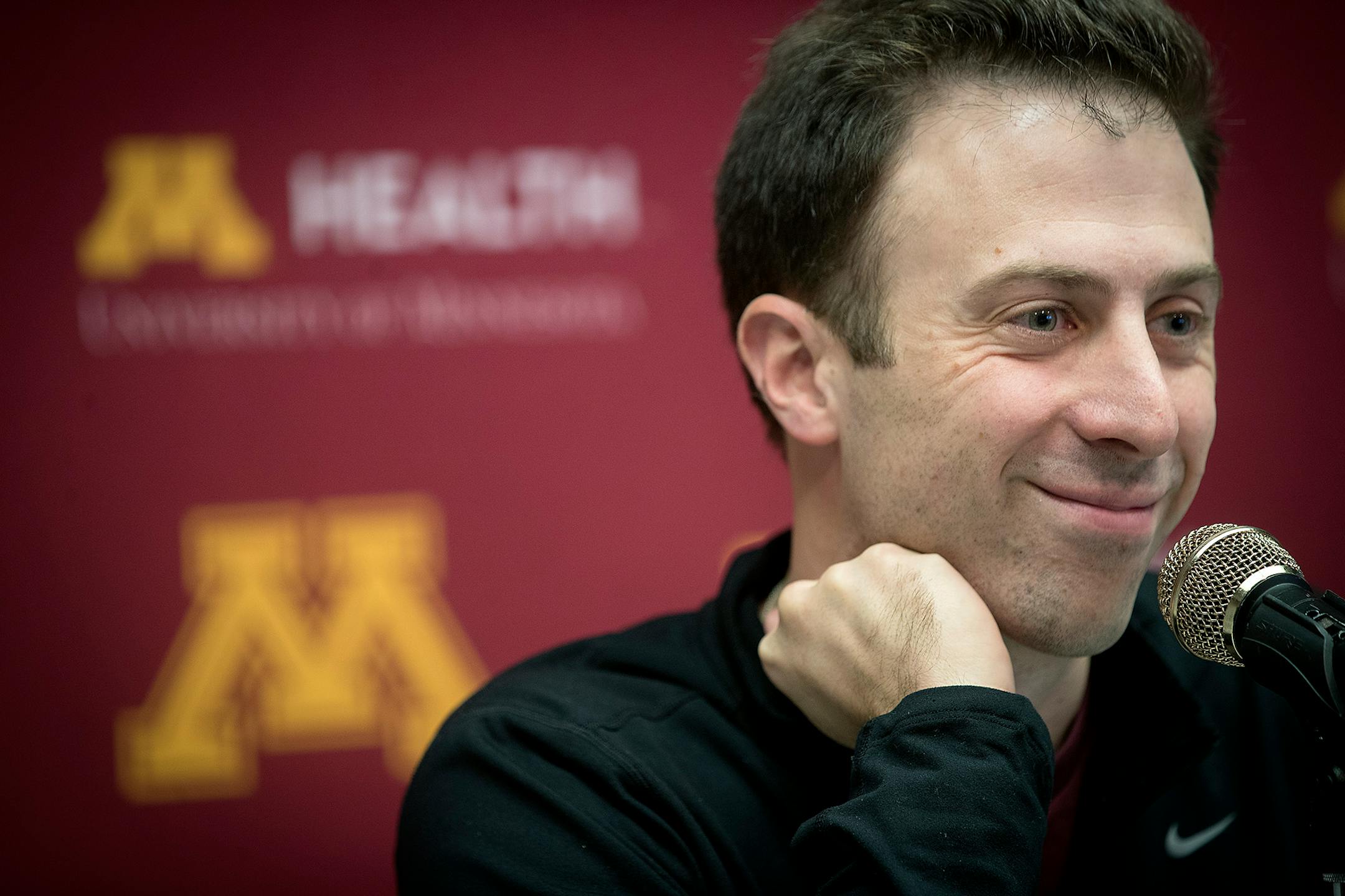 Minnesota Gophers coach Richard Pitino met with the media on March 15, 2017.