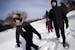 At Cleary Lake Regional Park in Prior Lake, snowshoers took a class and ventured unto a trail where temperatures hovered around zero degrees. Instruct