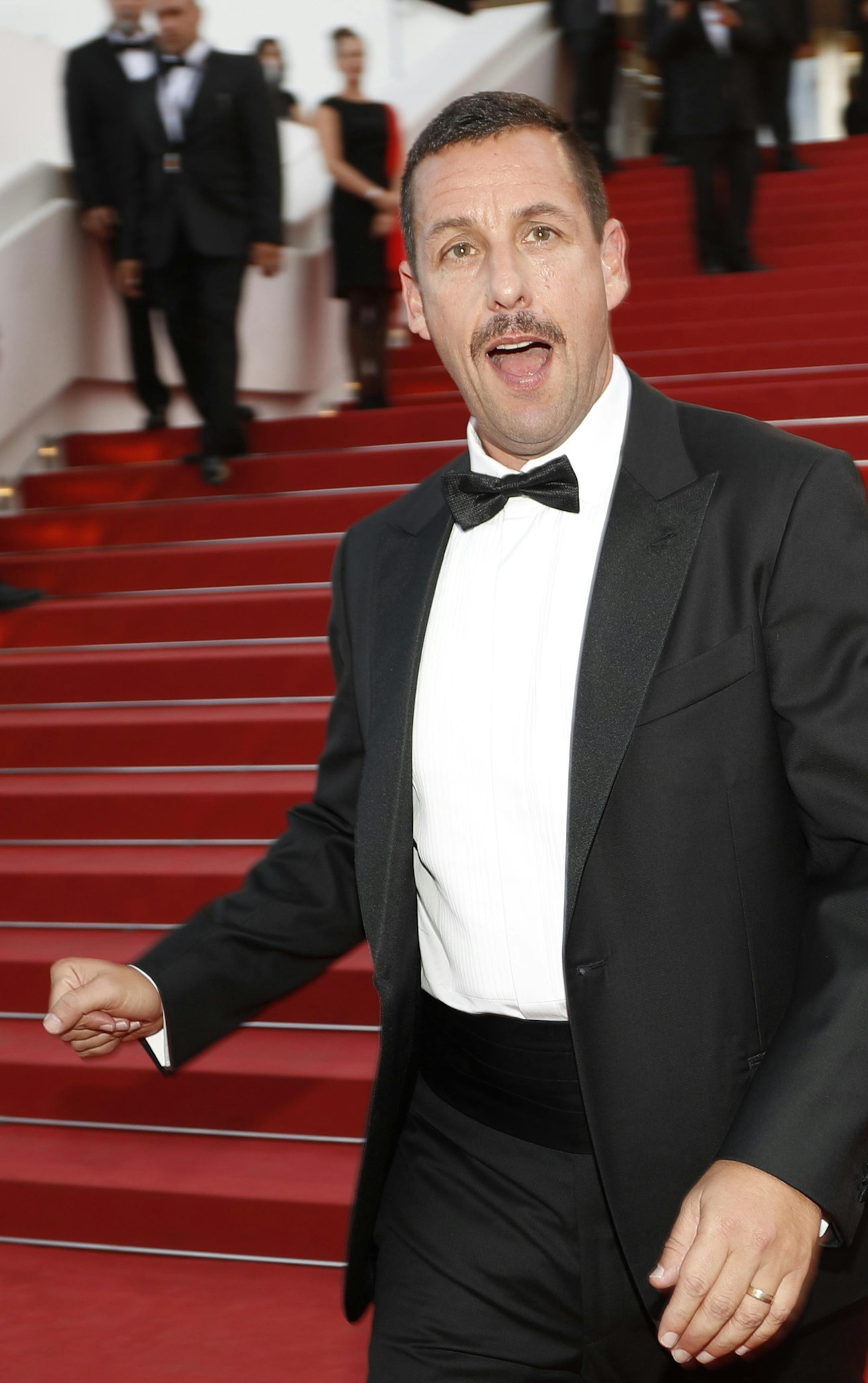 Actor Adam Sandler poses for photographers upon arrival at the screening of the film The Meyerowitz Stories at the 70th international film festival, Cannes, southern France, Sunday, May 21, 2017. (AP Photo/Thibault Camus)