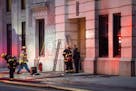 Minneapolis firefighters responded to a fire Wednesday at the Grain Exchange building.