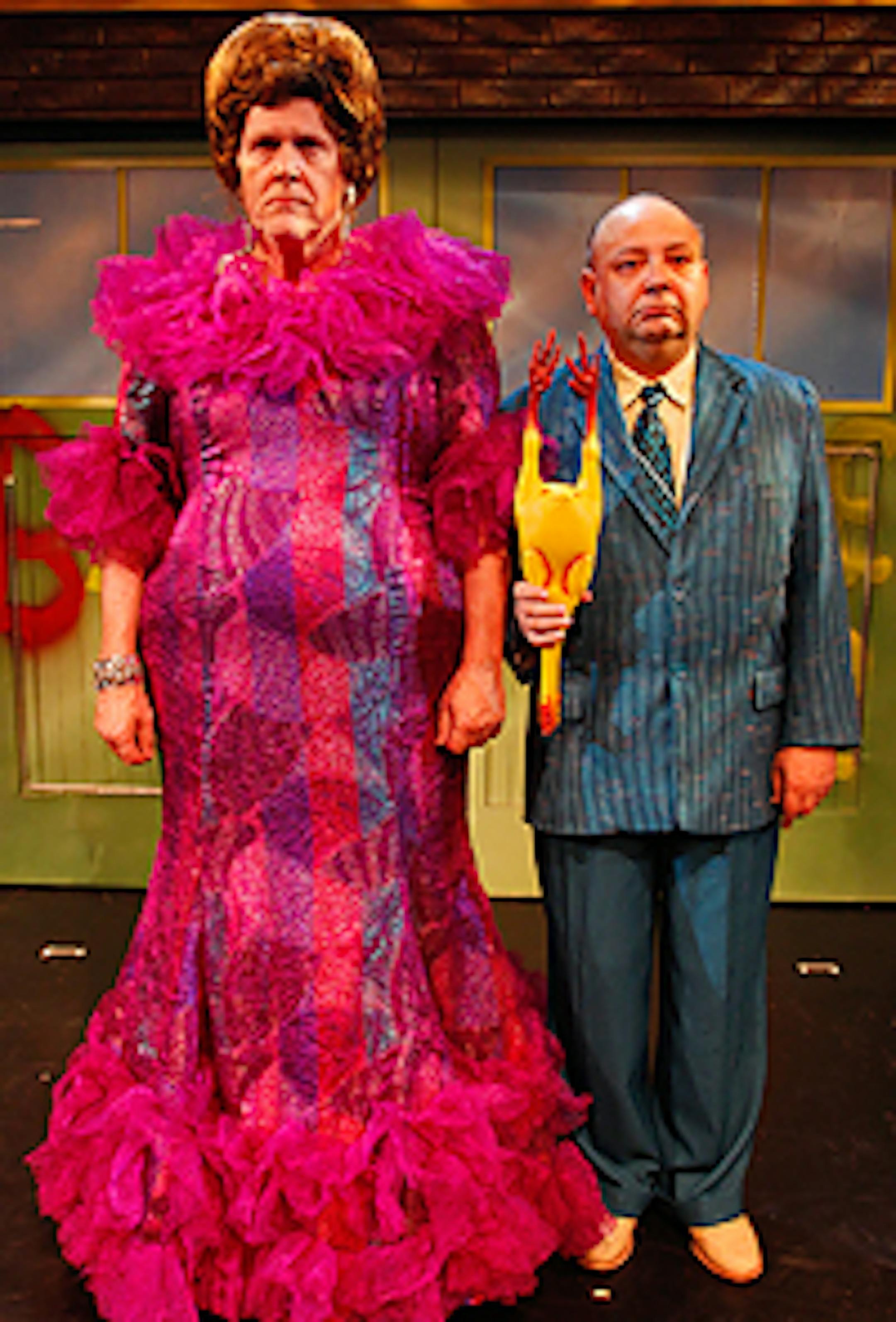 David Anthony Brinkley, left and Jay Albright are playing husband and wife in the new production of "Hairspray"