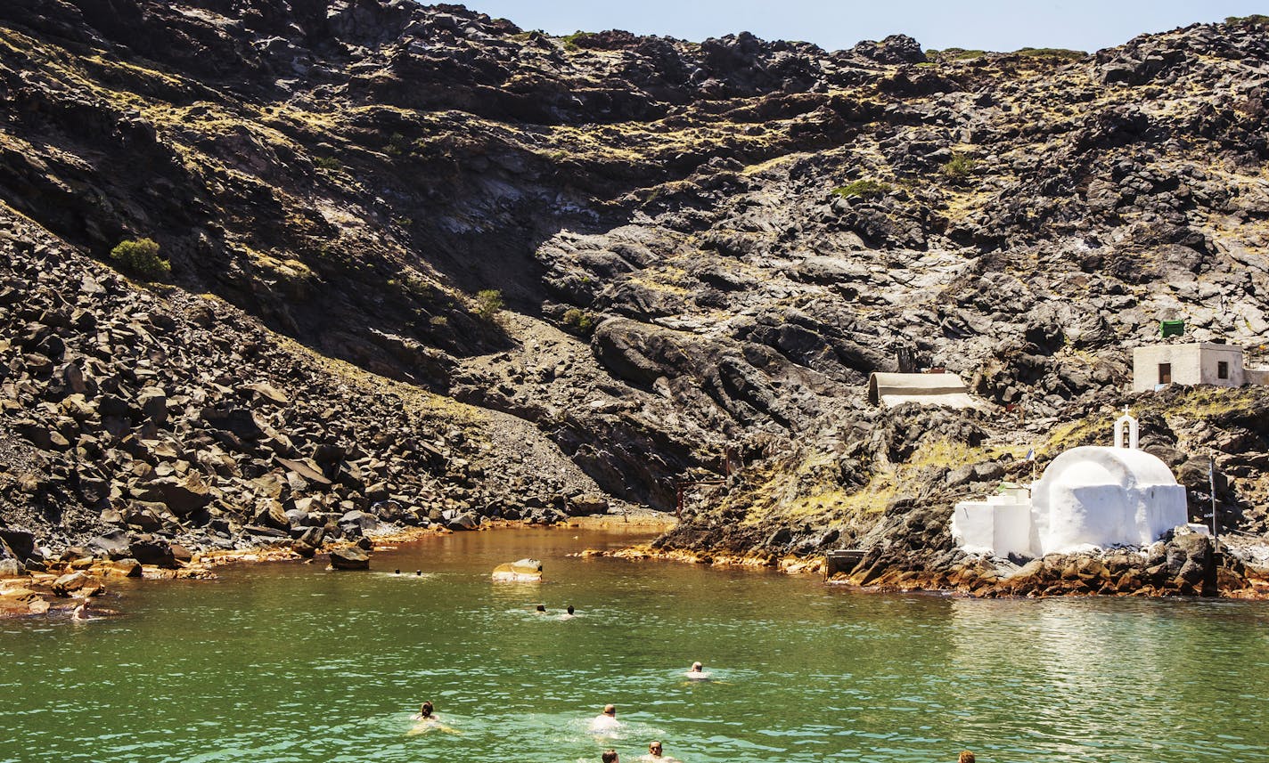 Hot Springs of Santorini island