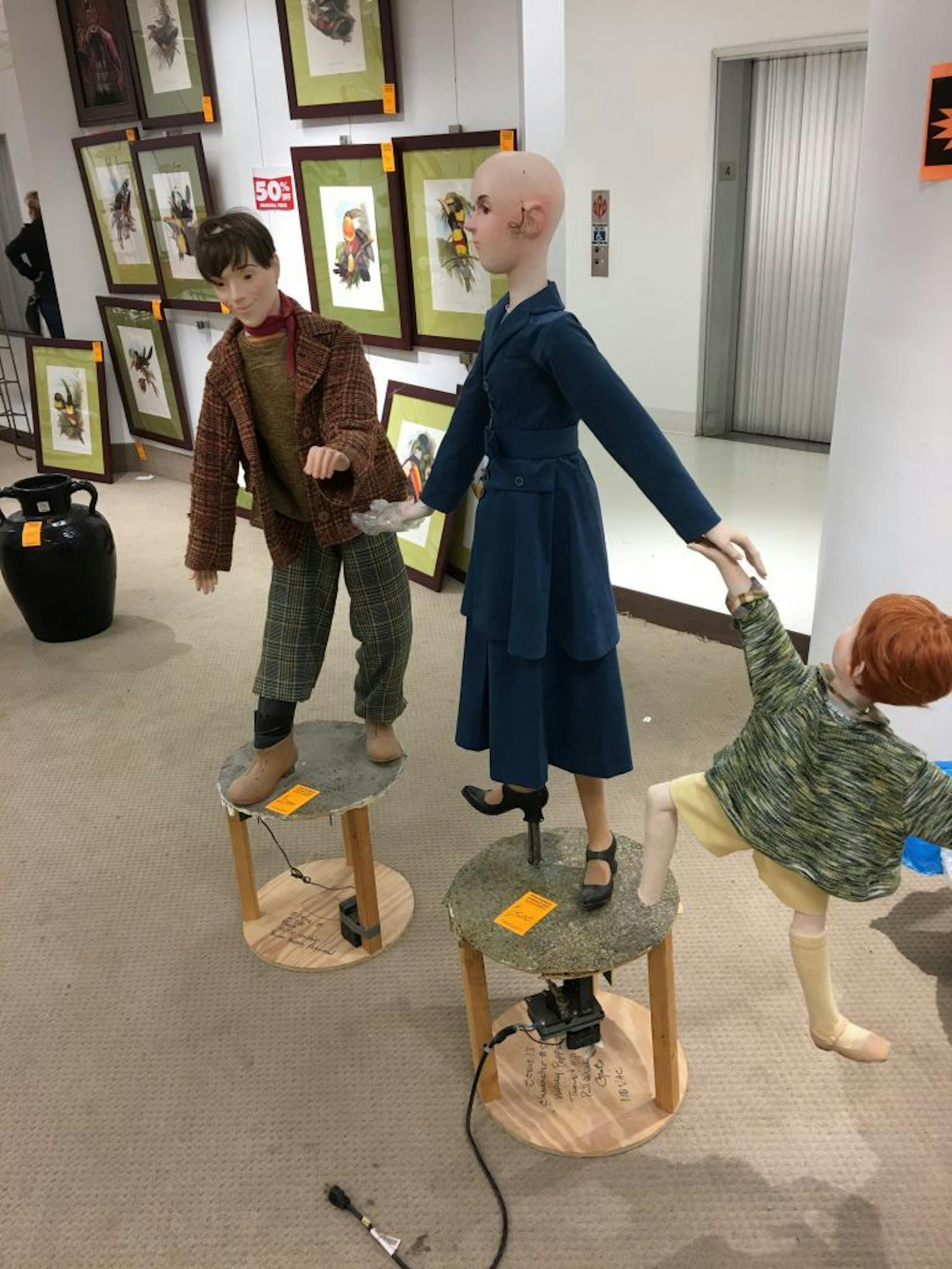 Macy�s is liquidating some of the many animatronic figures and props from decades of holiday shows. More than 20 figures are currently for sale for $200 to $1,500 each. Characters from Dickens Village (1960s), the Nutcracker (1973) Harry Potter (2000) and others were put out last week. Credit: John Ewoldt, STAR TRIBUNE 2/21/17