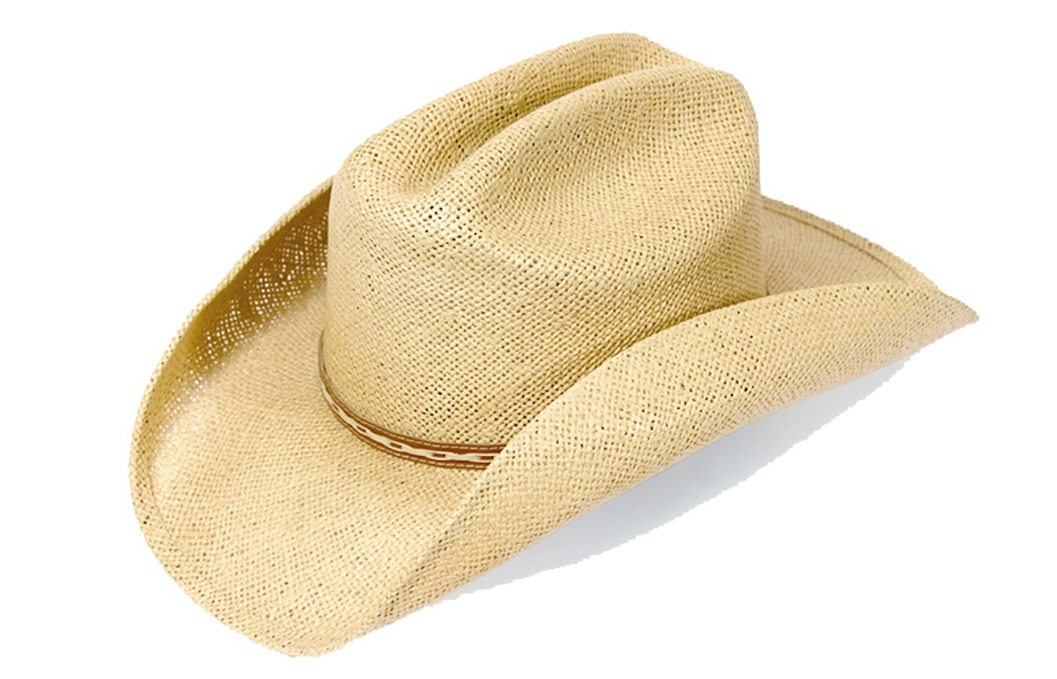 Traditional American straw hat of cowboy