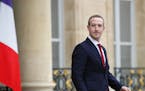 Facebook CEO Mark Zuckerberg leaves the Elysee Palace after his meeting with French president Emmanuel Macron, in Paris, Friday, May 10, 2019. Zuckerb