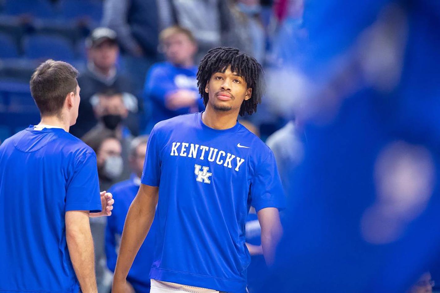 Shaedon Sharpe is projected as a top-10 pick in Thursday night's NBA draft. (Ryan C. Hermens/Lexington Herald-Leader/TNS) ORG XMIT: 50917346W