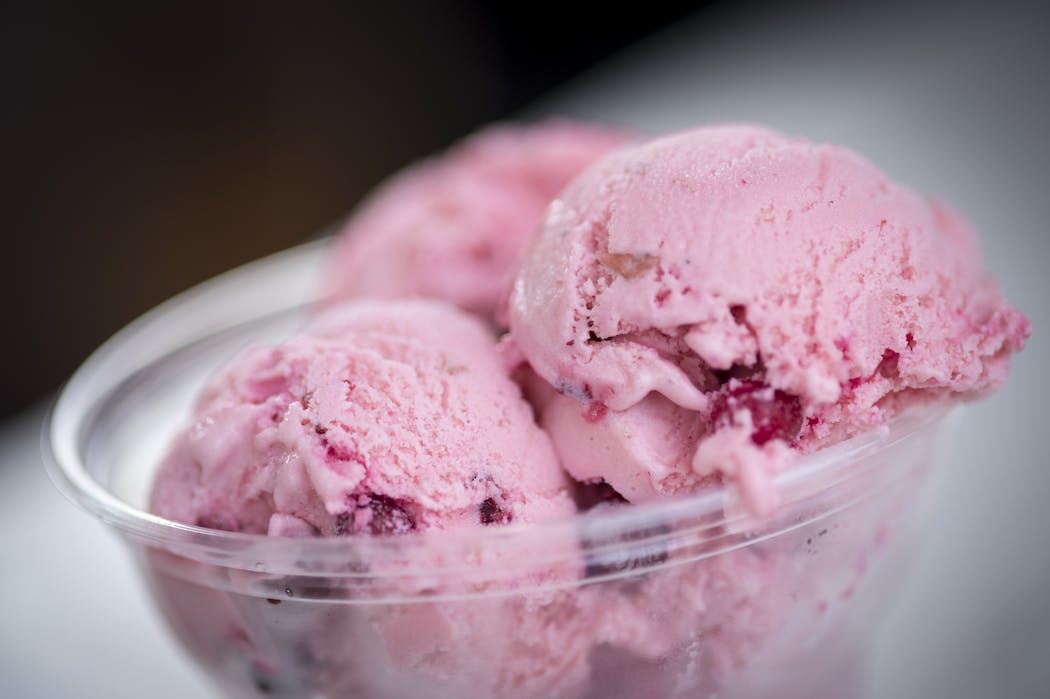 Lingonberry Ice Cream .