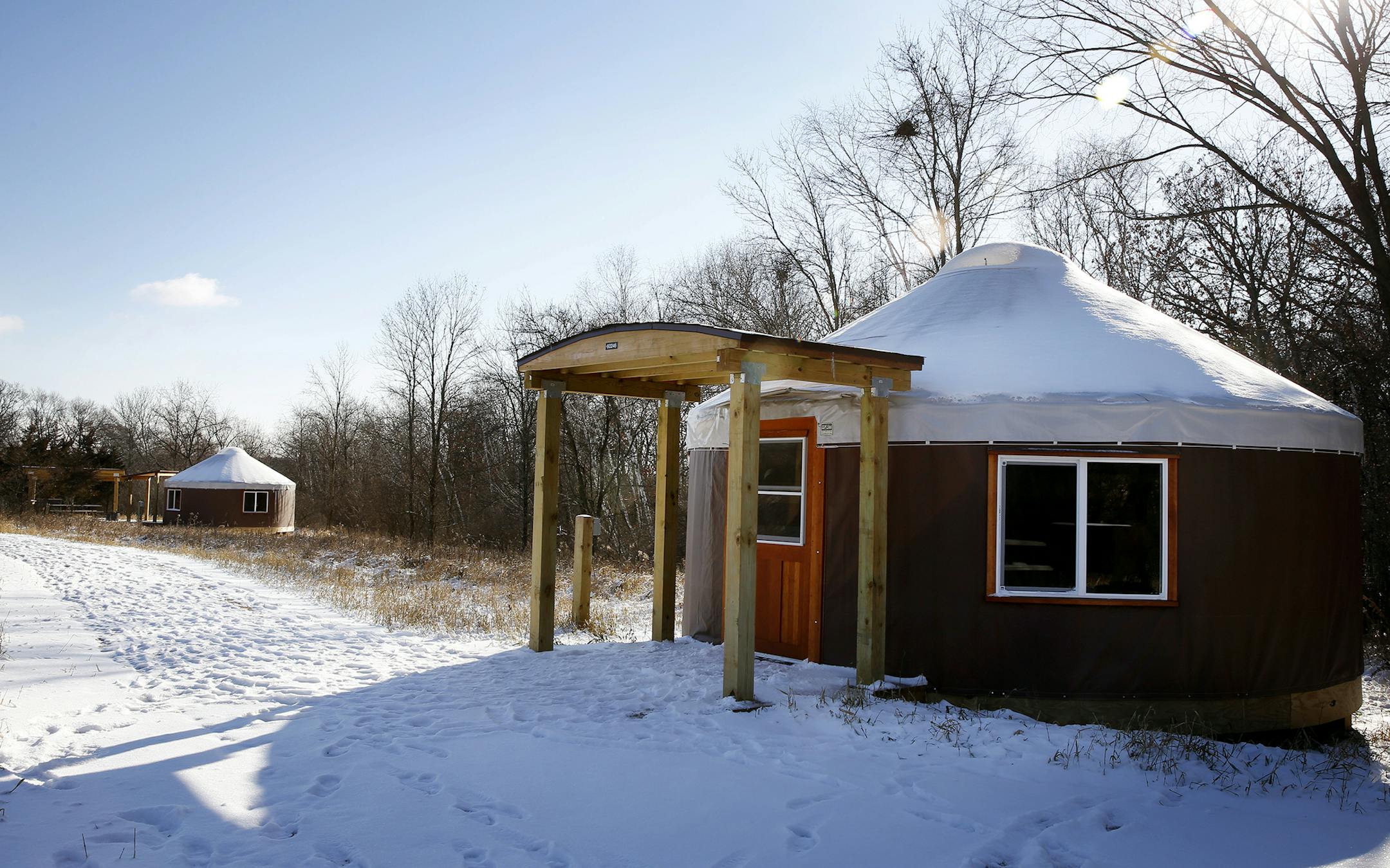 The new yurts at Afton State Park in Hastings seen on Friday, November 14, 2014. The two yurts in the park will be available for rent in approximately January 2015. ] LEILA NAVIDI leila.navidi@startribune.com /