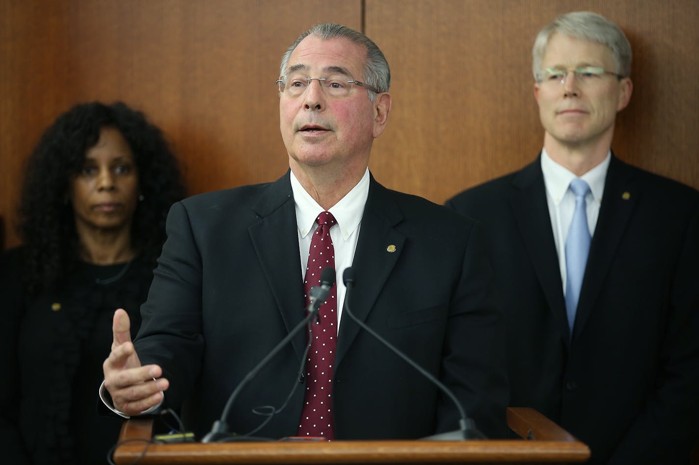 Hennepin County Attorney Mike Freeman made the announcement Wednesday that he will not use a grand jury in deciding whether to bring charges against two officers in the death of Jamar Clark.