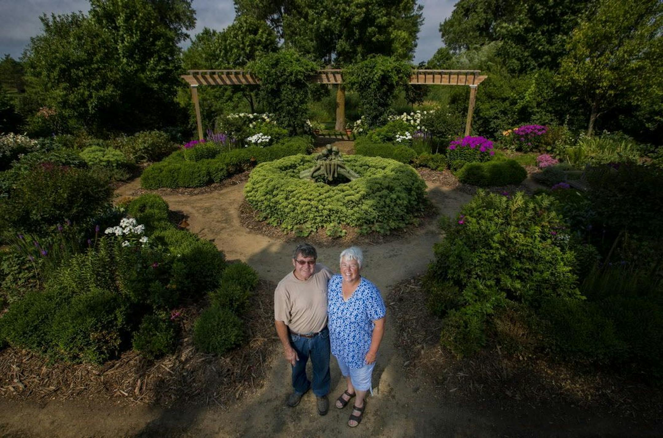 Long-time gardeners Brad and Debbie Young designed and planted multiple sun and shade gardens on their 5-acre property in Cokato.