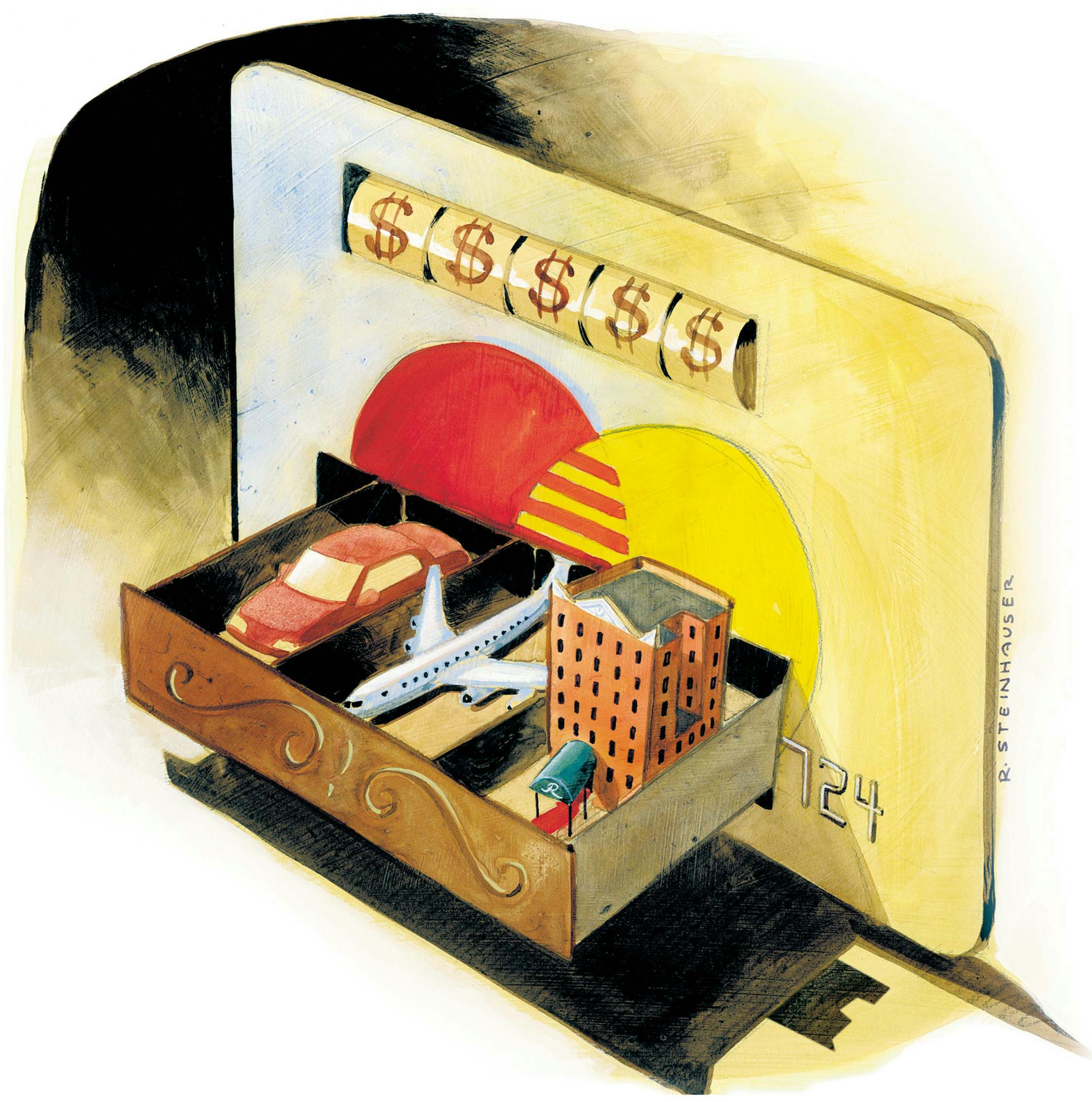 <p> KEYWORDS: travel air car hotel mile rewards reward business personal finance credit card money debt rebate frequent flyer flier illustration recompensa negocios finanzas credito tarjeta dinero deuda viaje ilustracion grabado contributed ak steinhauser lin fisher 2003