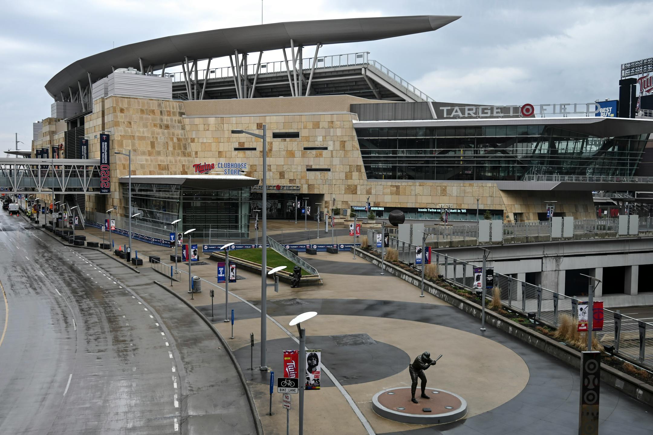 Target Field Plaza was quiet Wednesday afternoon, the day before the Twins home opener. ] AARON LAVINSKY • aaron.lavinsky@startribune.com