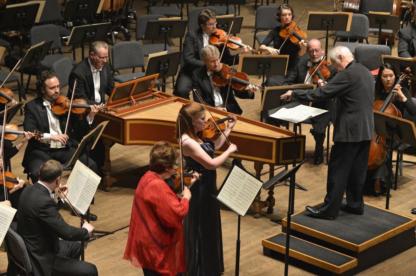 In a December show, conductor Edo de Waart, right, joined the Musicians of the Minnesota Orchestra at the U's Ted Mann Concert Hall. The musicians have performed three concerts since the Oct. 1 lockout.