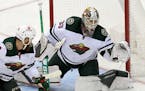 Wild goalie Cam Talbot gloved a shot during Wednesday’s 3-2 victory in New Jersey.
