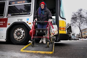 Joy Rindels-Hayden, 87, is waging a prolonged campaign to pass a state law to improve bus safety during the dangerous winter months after she suffered