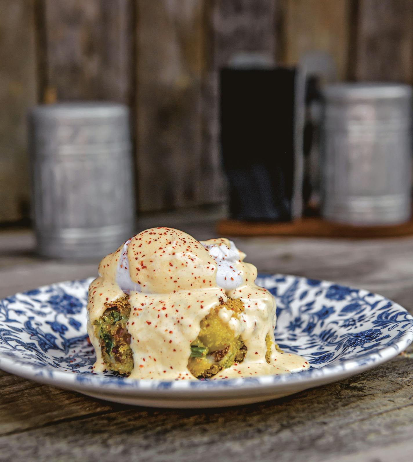 Crabmeat and Bacon Hash With Poached Eggs from "Buttermilk & Bourbon."