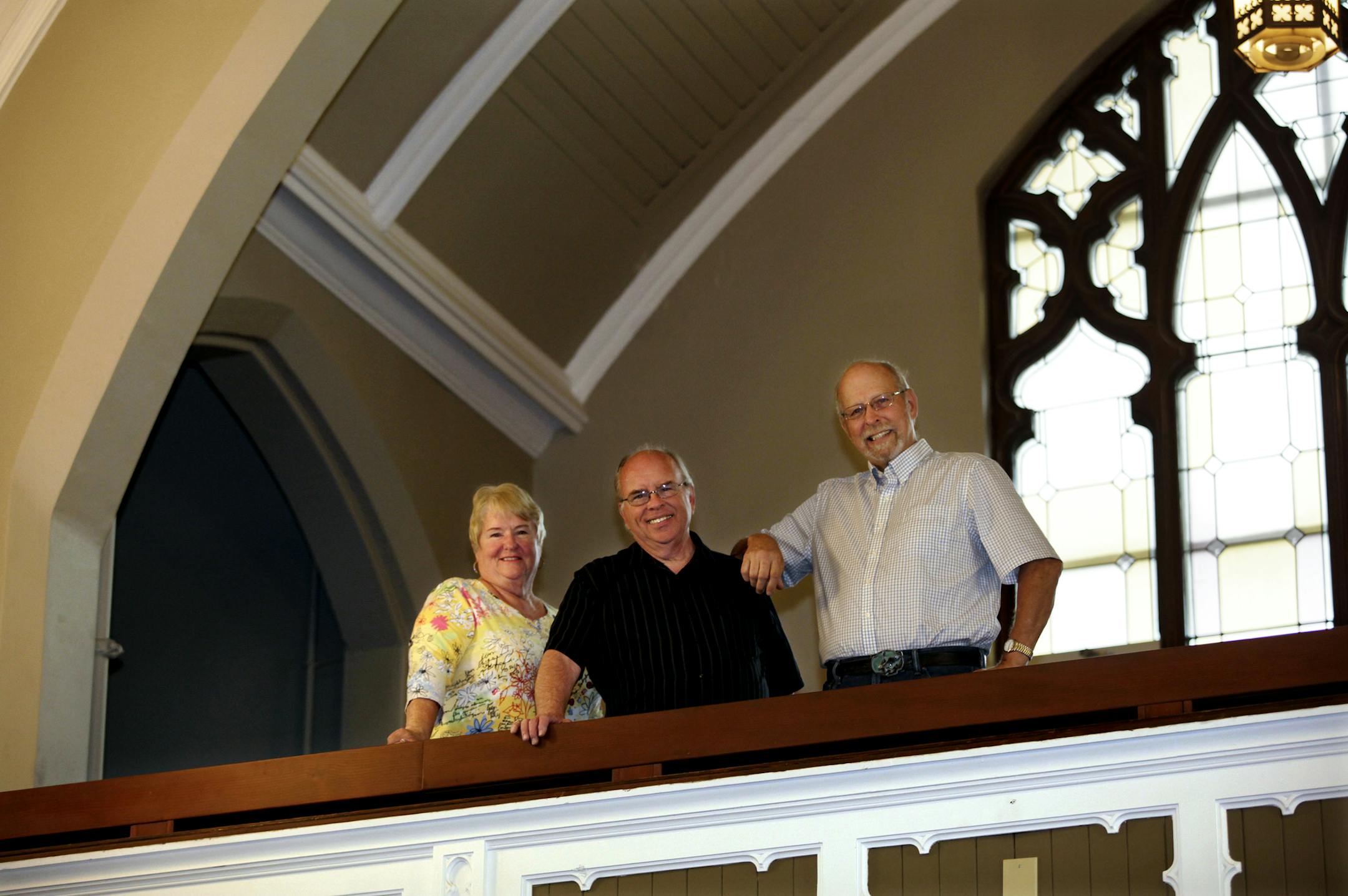 Left to right: Dottie Illg (Board member), Keith Reed (Artistic Director) and John Loch (Advisory board member), at the Steeple Center in Rosemount, MN on July 9, 2013. ] JOELKOYAMA‚Ä¢joel koyama@startribune.com