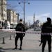 Policemen secure the historic Sultanahmet district after an explosion in Istanbul, Tuesday, Jan. 12, 2016. An explosion killed at least 10 people and 