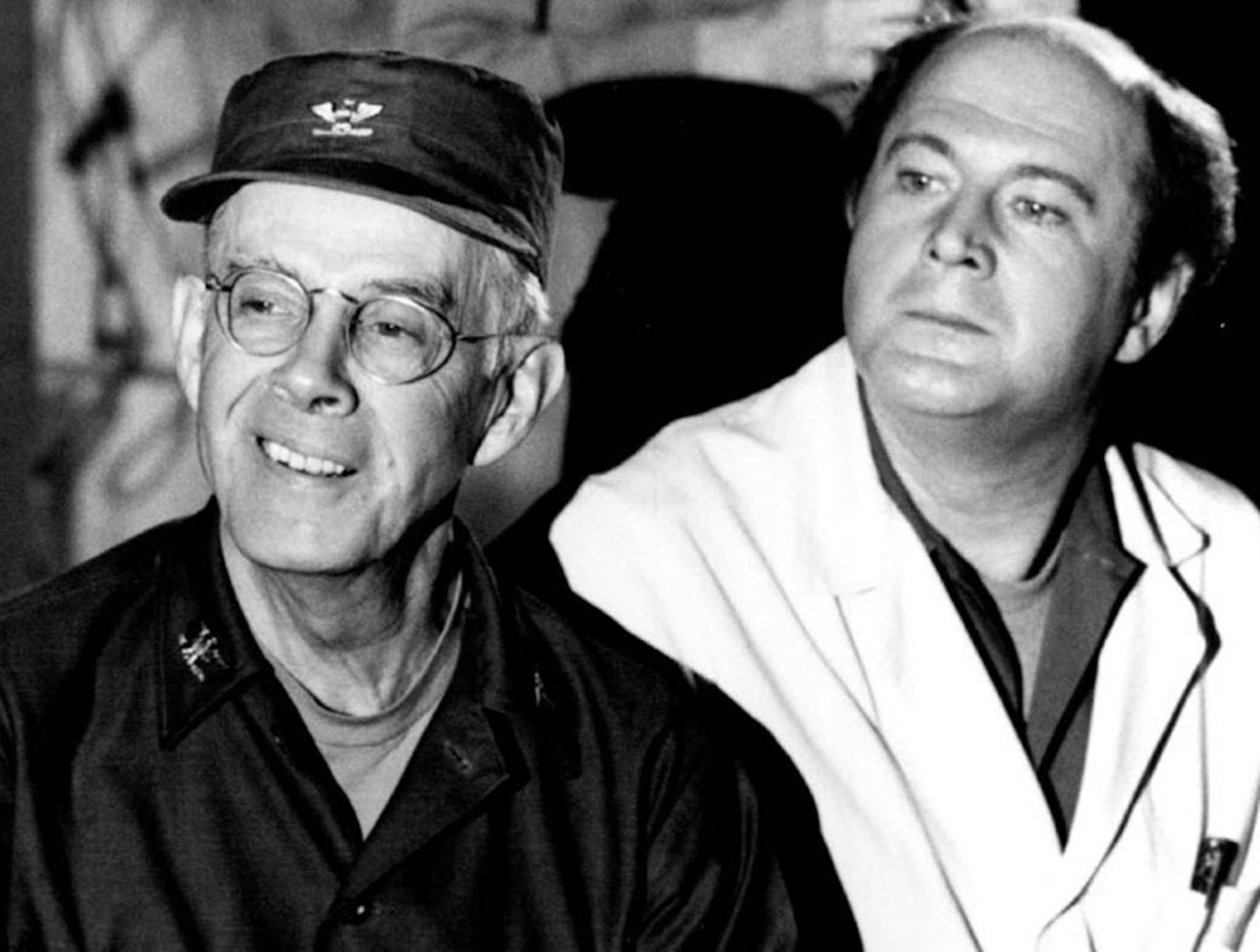 A 1982 photo of David Ogden Stiers, right as Major Charles Emerson Winchester, with Harry Morgan as Col. Sherman T. Potter on "MASH."