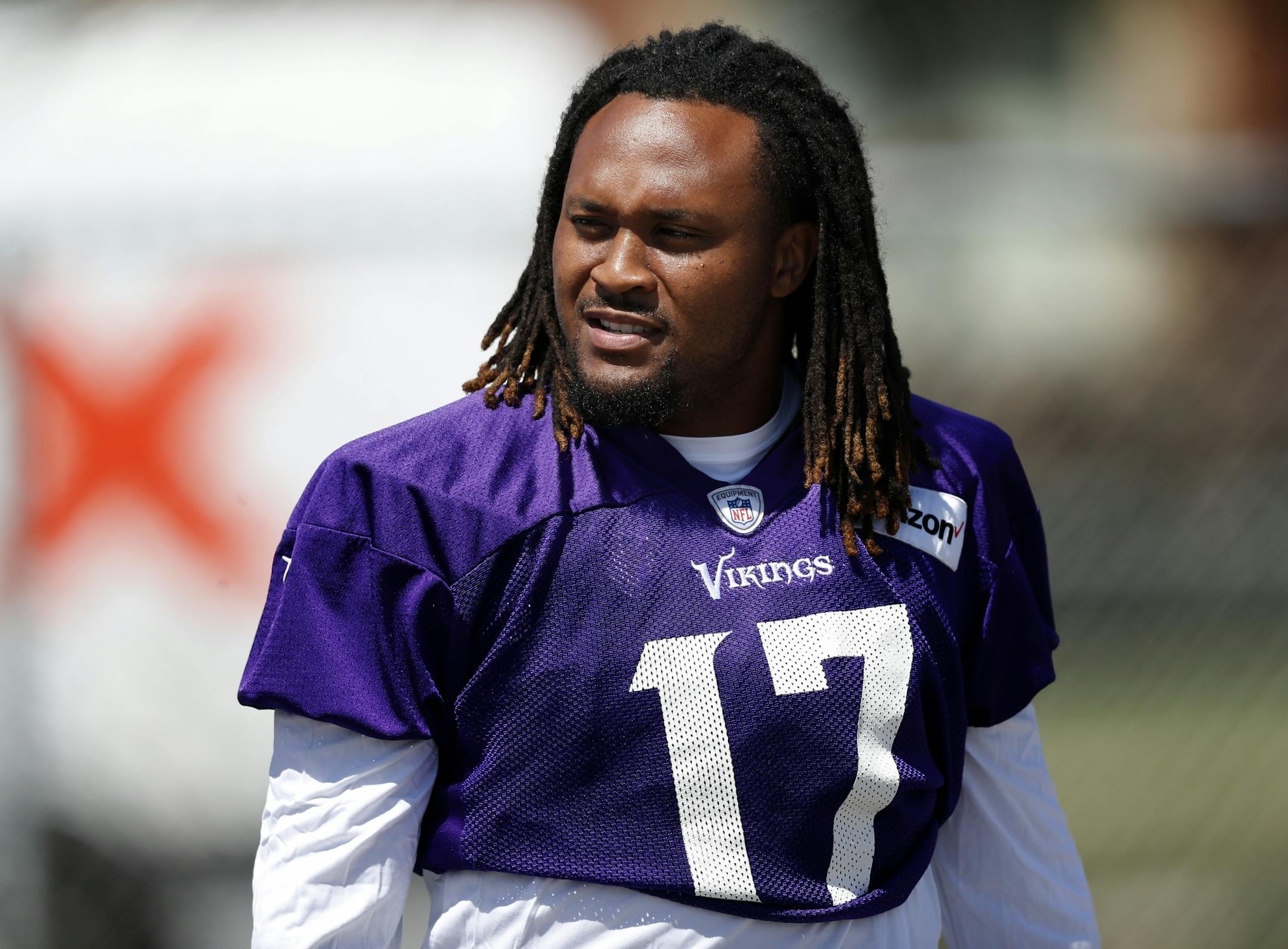 Minnesota Vikings Jarius Wright (17).