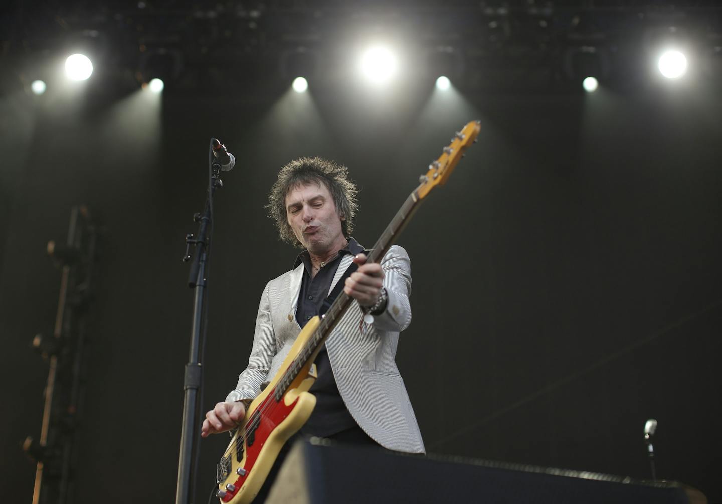 Bassist Tommy Stinson during The Replacements set at the Forecastle Festival in July..