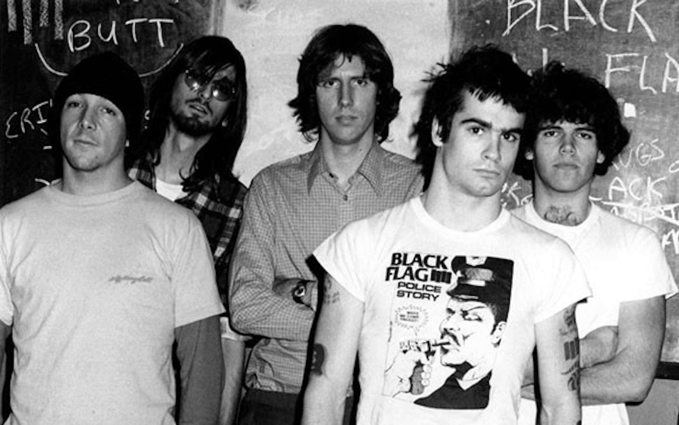 Greg Ginn, center, flanked by other members of Black Flag in the early-'80s.