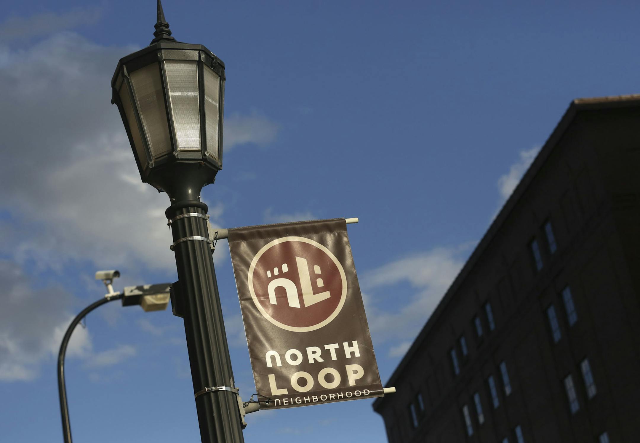 A flag marking the North Loop neighborhood in Minneapolis Min., Saturday, August 3, 2013. ] (KYNDELL HARKNESS/STAR TRIBUNE) kyndell.harkness@startribune.com