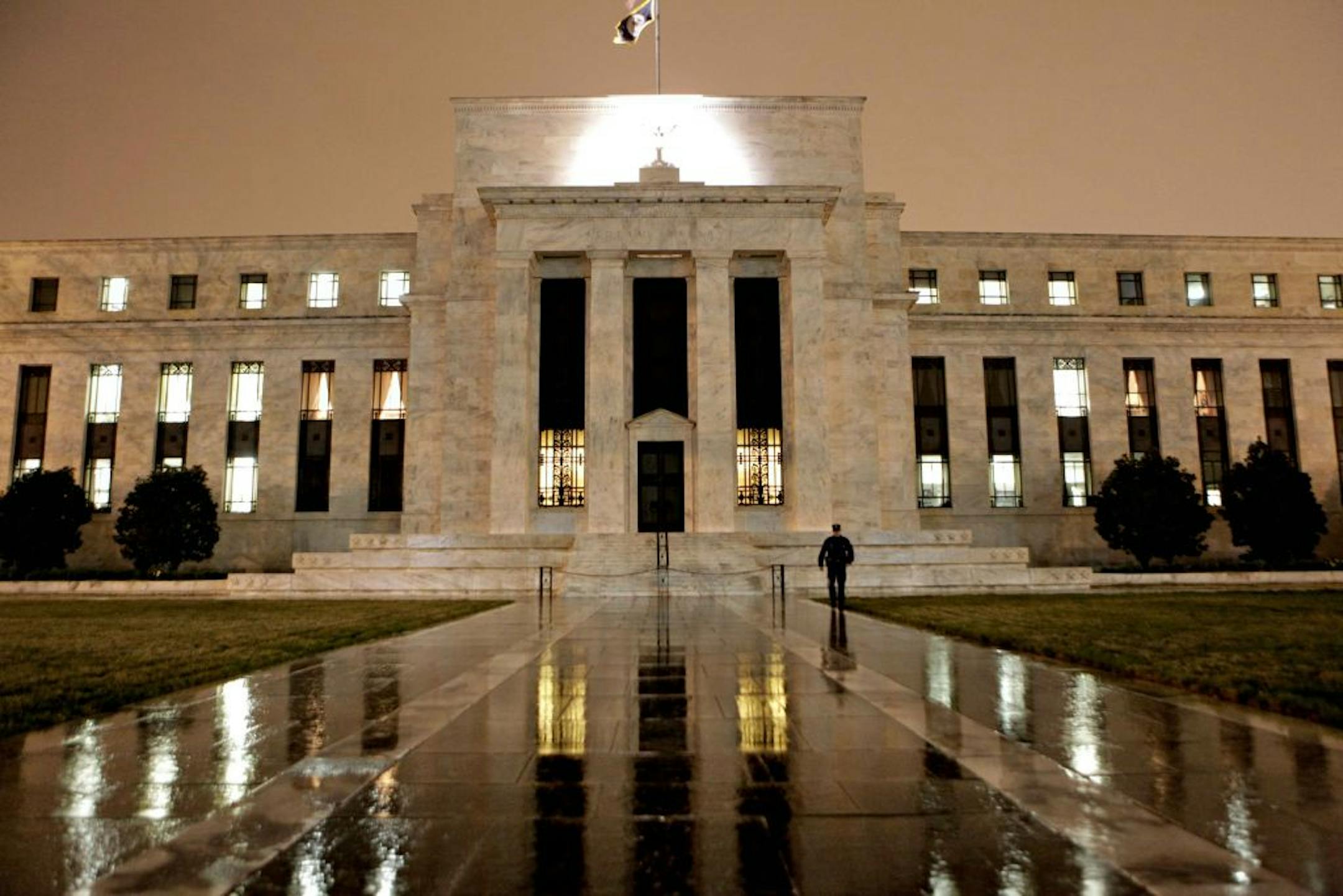 The Federal Reserve Building on Constitution Avenue in Washington.