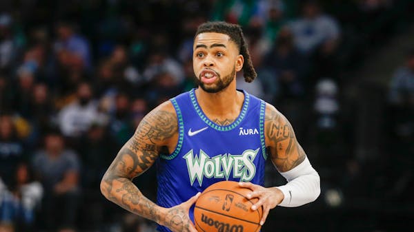 Timberwolves guard D’Angelo Russell said sometimes sitting away from the bench can help him re-focus in a tough game.