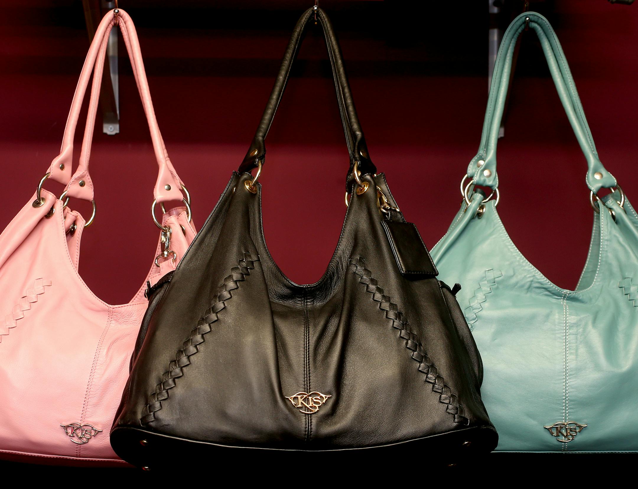Handbags made by Kelly McDonalds business KIS.