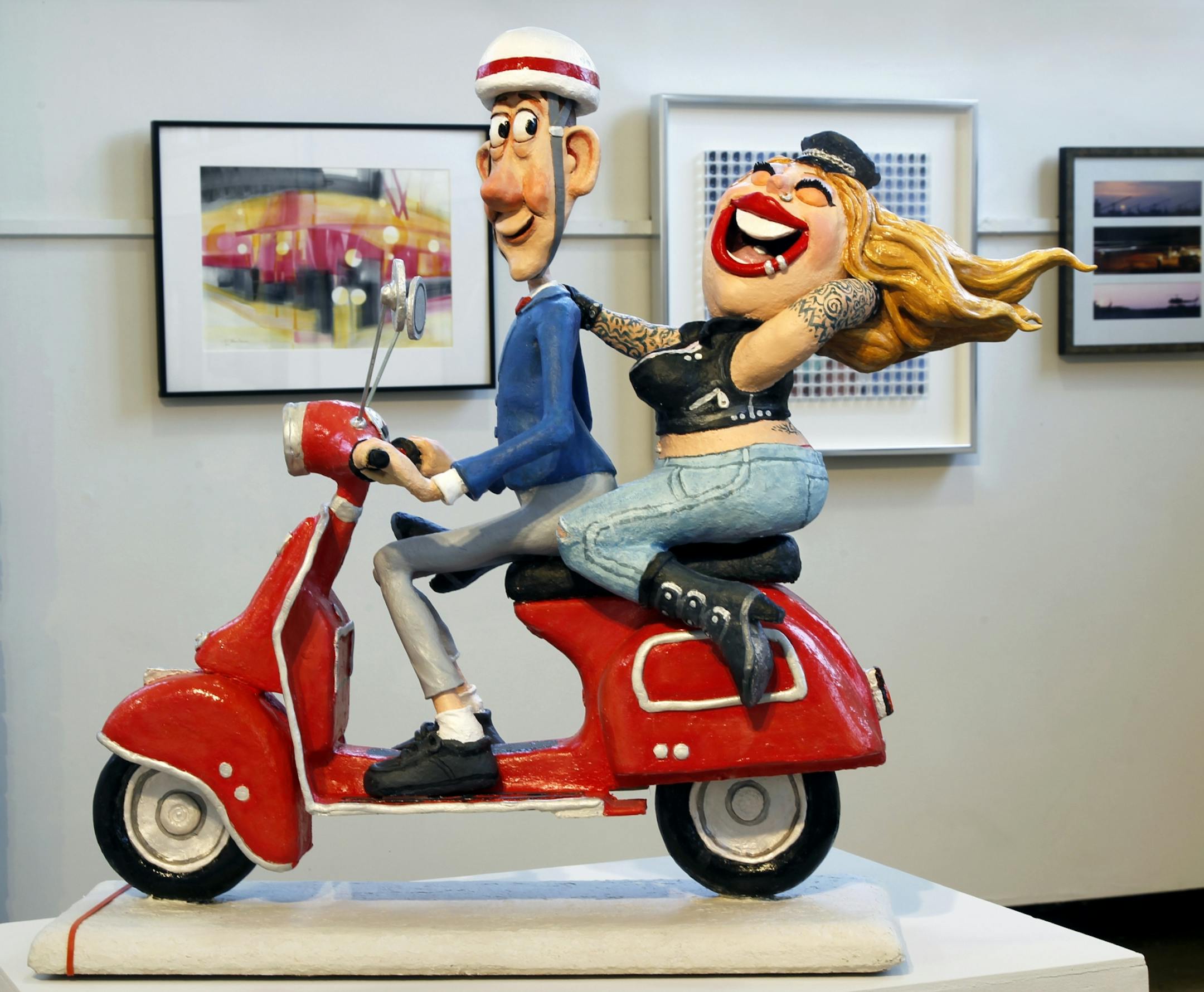 Art in State Fair show, by Steve Sack, "Born to be Wild." Sack is the Star Tribune's editorial cartoonist. See more of his work at http://www.stevesack.net.