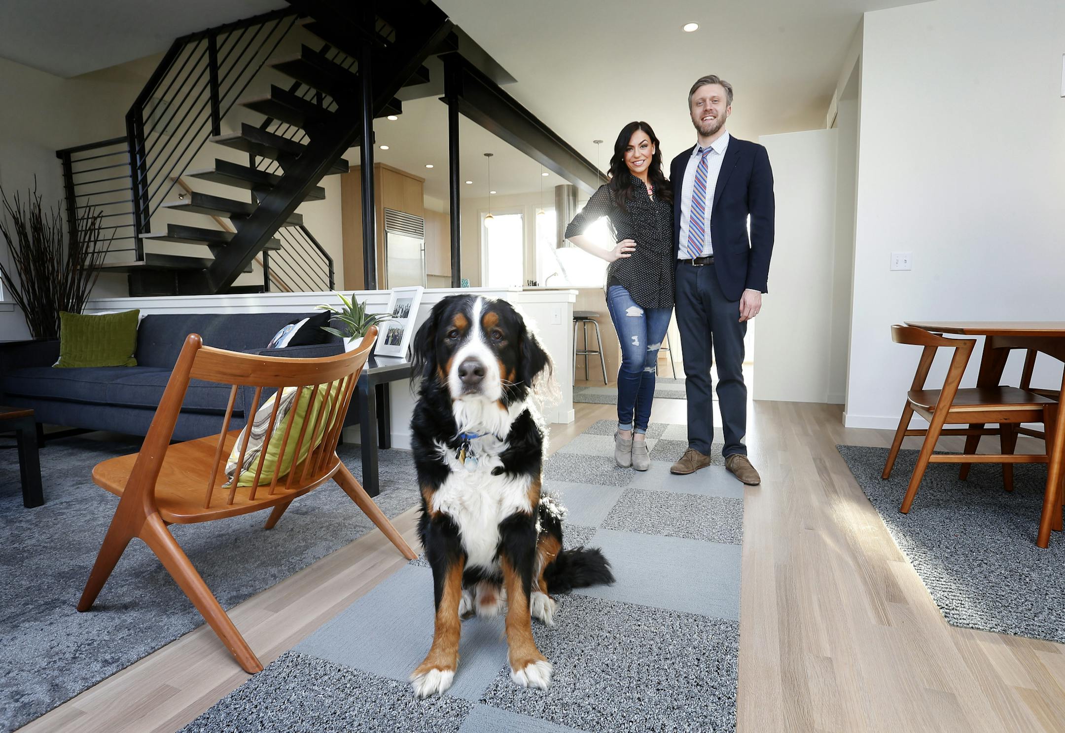 Pete and Starla Ihrig photographed in their Minneapolis home. ] CARLOS GONZALEZ cgonzalez@startribune.com, March 10, 2015, Minneapolis, Minn., Remodelers Showcase preview, Homeowners Pete and Starla Ihrig - Jeff Nicholson (builder)