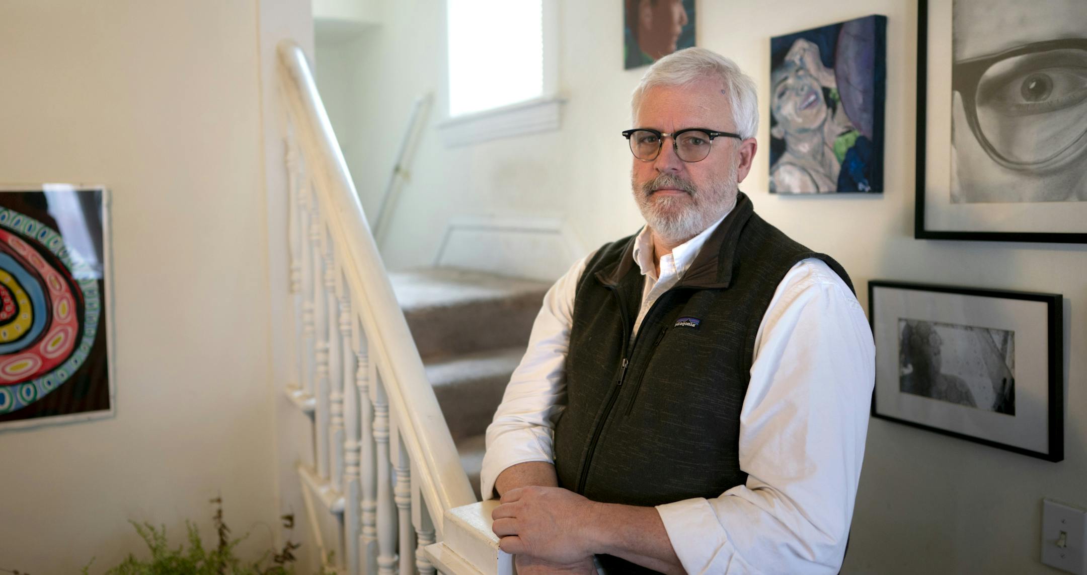 Phil Adamo, a history professor at Augsburg University, at his home. Adamo was suspended for the spring semester after a classroom discussion about the n-word set off student complaints about his teaching and leadership of the university's honors program. ]
brian.peterson@startribune.com
Minneapolis, MN Thursday, March 28, 2019