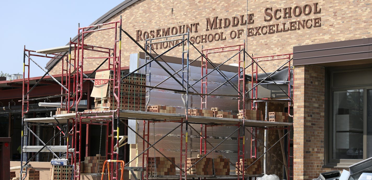 Construction at Rosemount Middle School, where workers are finishing up a new secure entryway. ] Minnesota schools are opening the new school year with renewed focus on keeping students and staff safe. Recent deadly school shootings in Florida and Texas have cast a long shadow on school communities nationwide. In response, many districts are taking a fresh look at their security strategies in myriad ways ranging from building design, school drills, staff emergency response training, and mental h