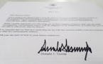 The termination letter from President Donald Trump to FBI Director James Comey is photographed in Washington, Tuesday, May 9, 2017. Trump abruptly fir