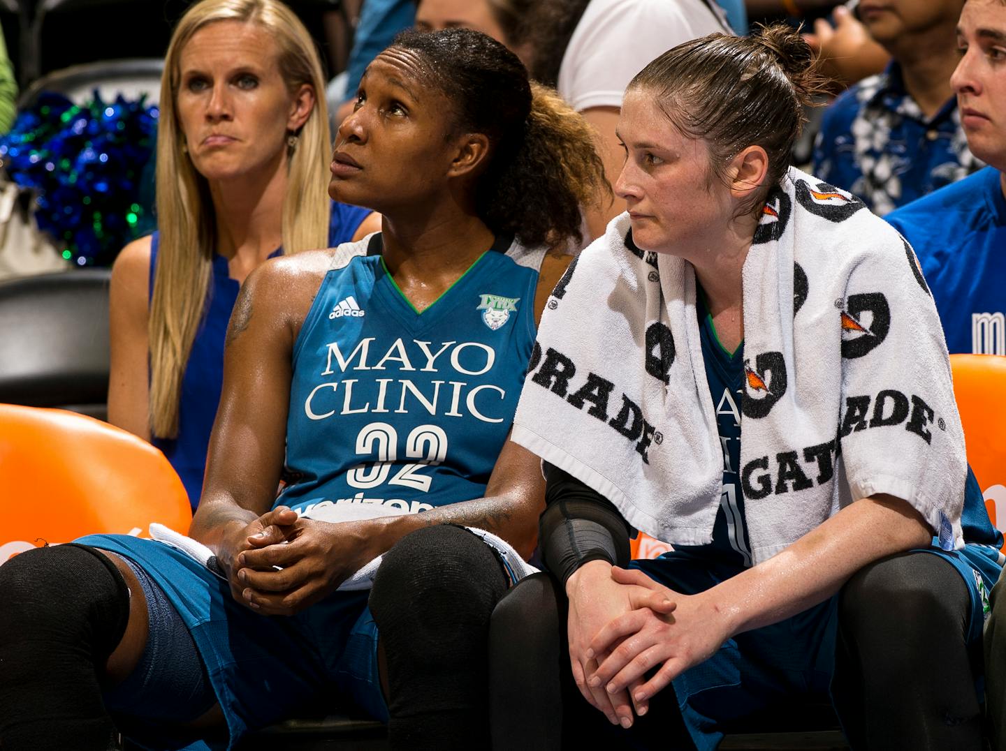 Lindsay Whalen (right) and Rebekkah Brunson, both 34, will skip overseas play this winter and stay in Minneapolis to prepare for next summer's WNBA season.