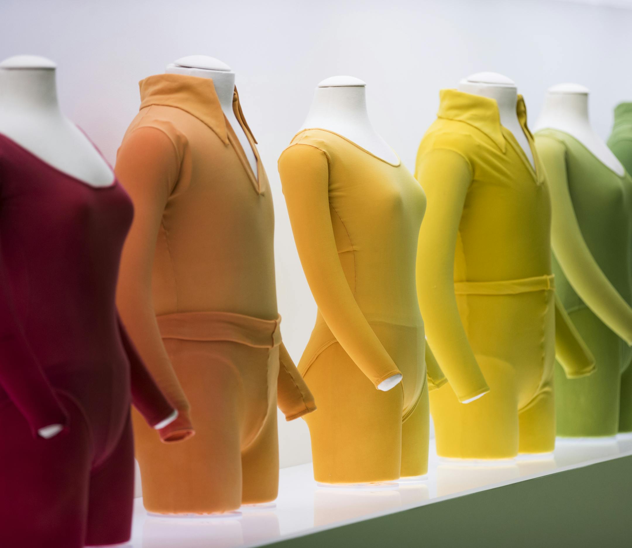 "Costumes for Second Hand" by Jasper Johns, part of the "Merce Cunningham: Common Time" show at the Walker. ] LEILA NAVIDI ï leila.navidi@startribune.com BACKGROUND INFORMATION: "Merce Cunningham: Common Time" at the Walker Art Center in Minneapolis on Wednesday, February 8, 2017.