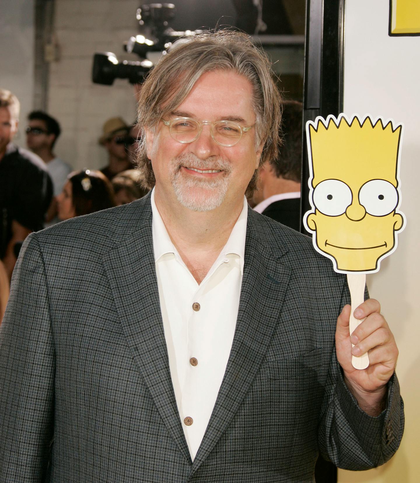 Creator of the Simpsons, Matt Groening, arrives at the premiere of the film, "The Simpsons Movie" in Los Angeles, California.