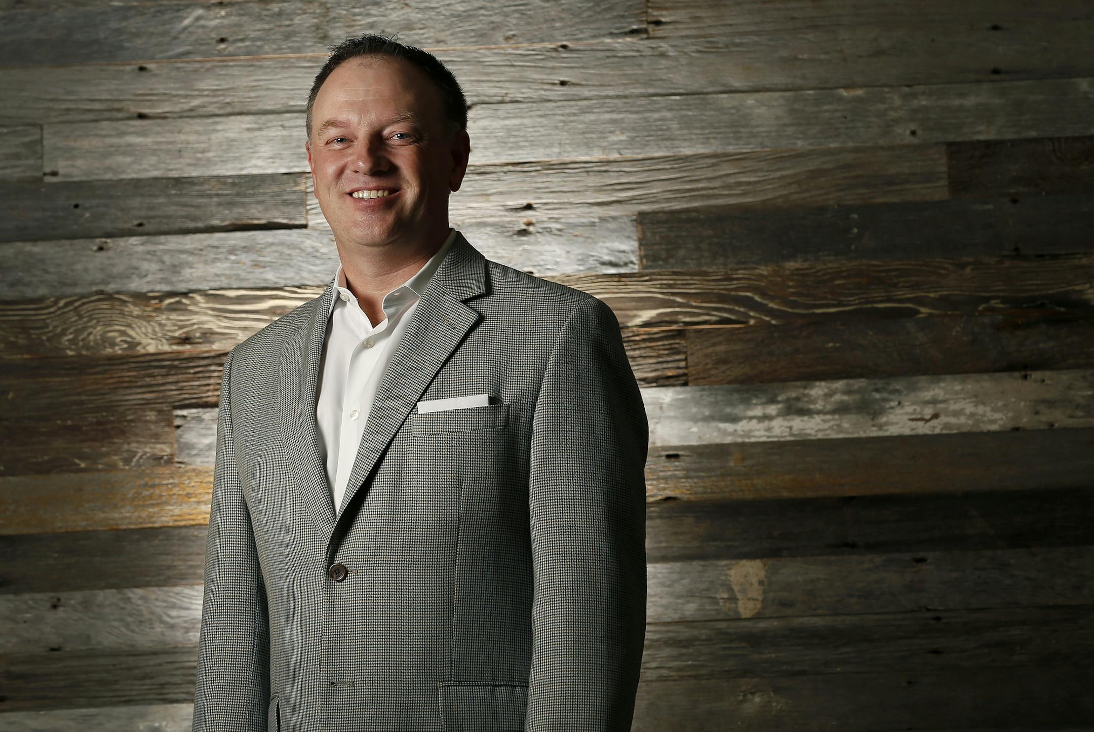 Winnebago Industries CEO Mike Happe. ] CARLOS GONZALEZ &#x2022; cgonzalez@startribune.com - October 2, 2017, Eden Prairie, MN, Interview with Winnebago Industries new CEO Mike Happe and CFO Bryan Hughes ORG XMIT: MIN1710021912271886