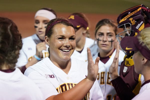 Amber Fiser is the ace of the Gophers pitching staff.