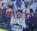 Jimmie Johnson celebrated after winning the NASCAR Sprint Cup race at Martinsville Speedway in Martinsville, Va., on Sunday.