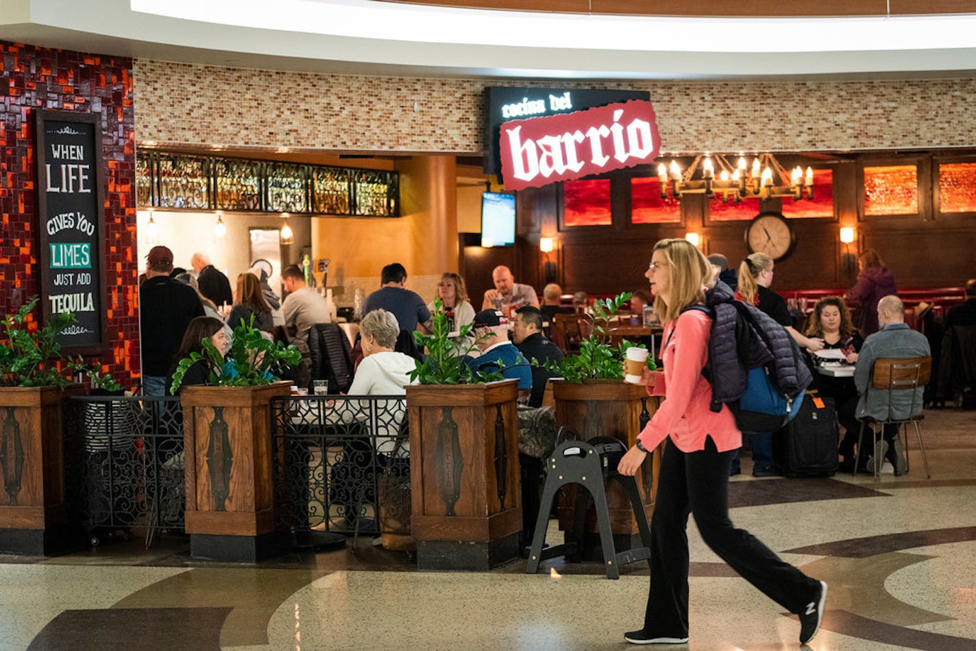 About 5,000 passengers board before 6 a.m. daily, a MAC spokesman said. Here, Cocina del Barrio at MSP was busy at 7 a.m. Friday.