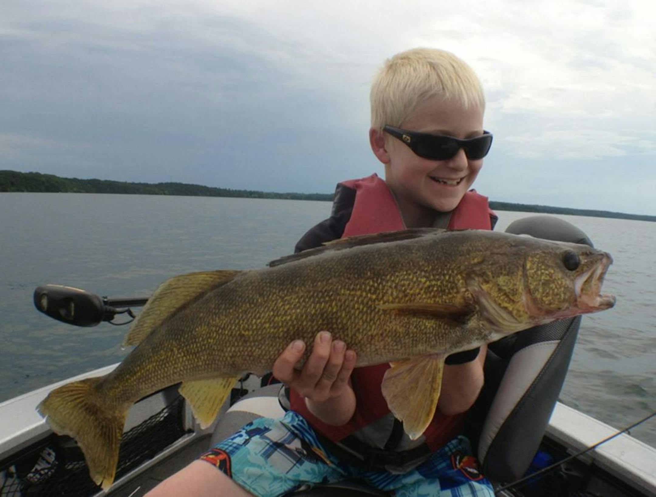 T.J. Isberg, 9, Minneapolis; 28-inch walleye on Leech Lake