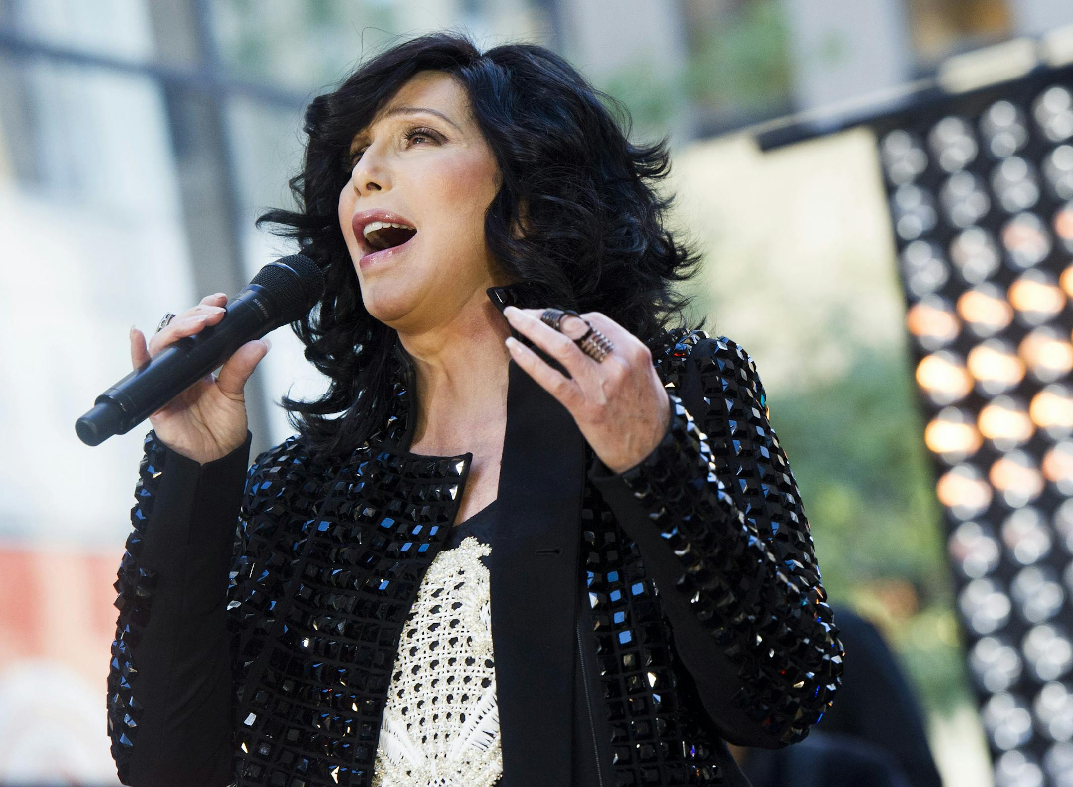Cher performs on NBC's "Today" show on Monday, Sept. 23, 2013 in New York. (Photo by Charles Sykes/Invision/AP)