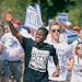 St. Paul mayoral candidate Melvin Carter campaigned with supporters in the annual Rondo Days parade Saturday July 15 2017 in St. Paul, MN.