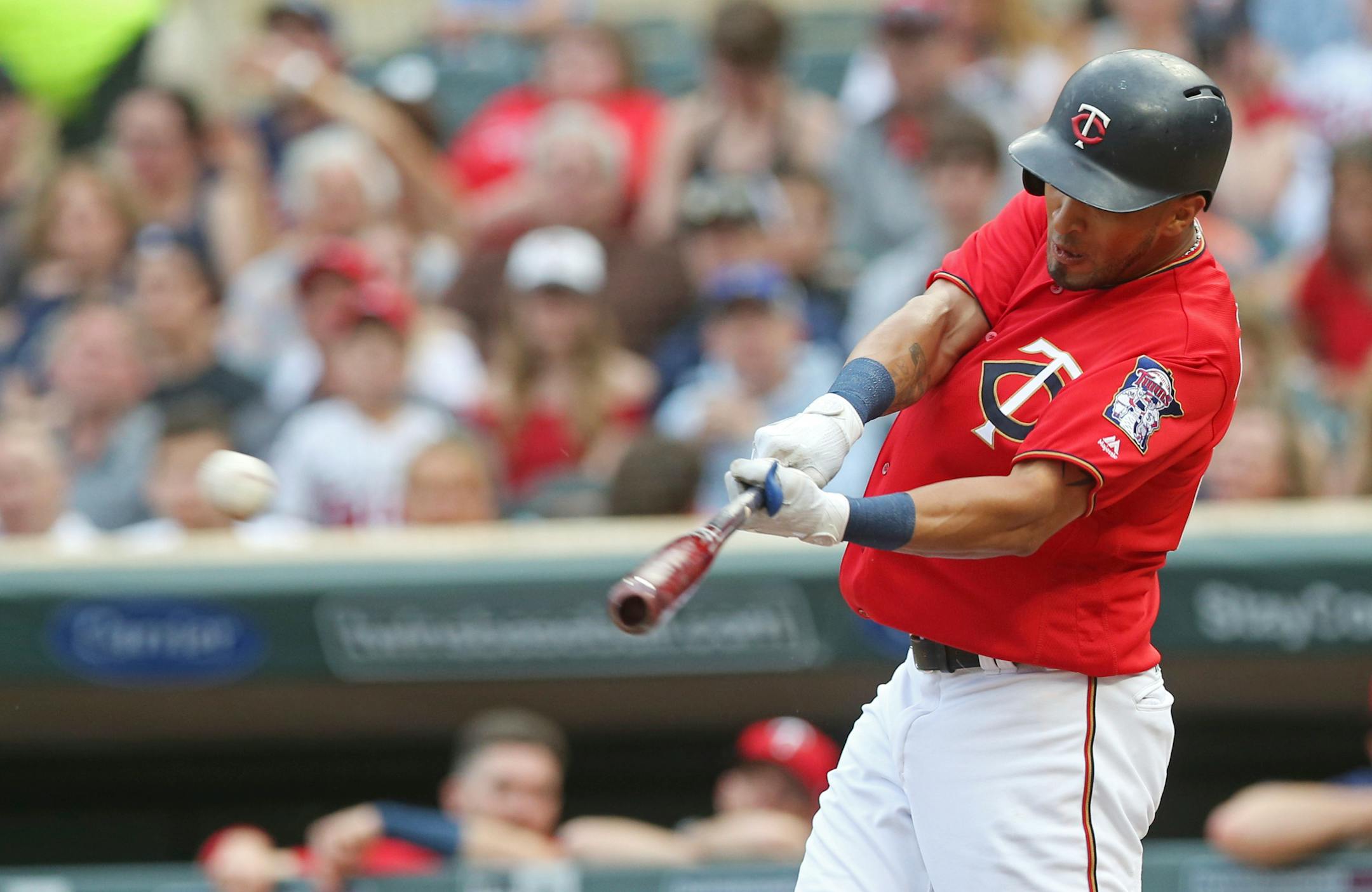Eddie Rosario singled off Baltimore Orioles pitcher Dylan Bundy in the first inning